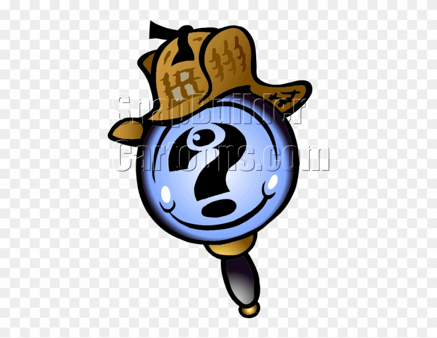 Cartoon Detective Magnifying Glass Clipart