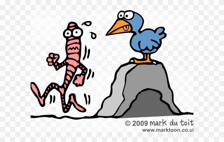 Worms Clipart Bird - Early Bird Gets Worm Gif - Png Download