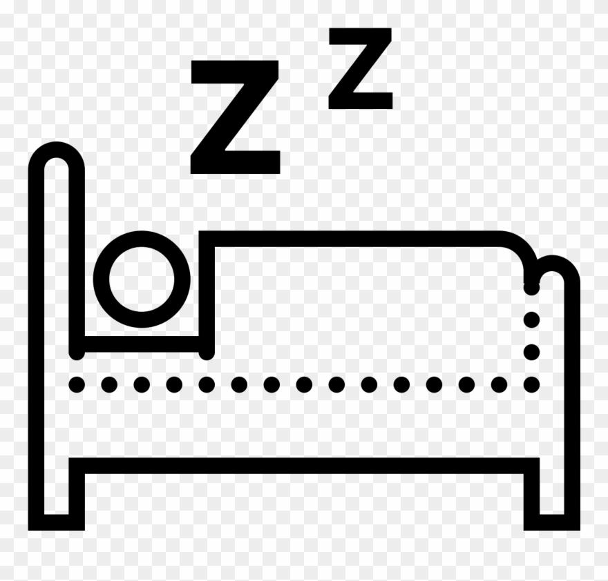 Seen From The Side, A Person Lying Down In Bed - Icon Clipart