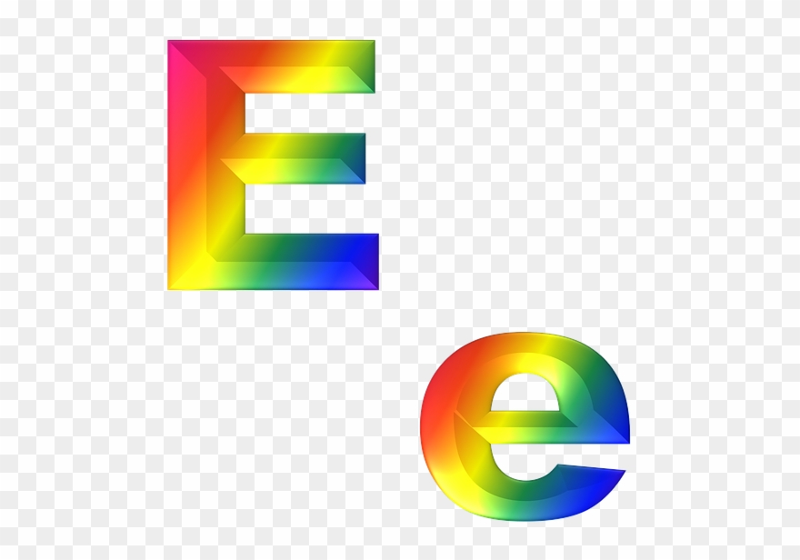 Letter, E, 3d, Abc, Alphabet, Rainbow - Chữ E In Hoa Clipart
