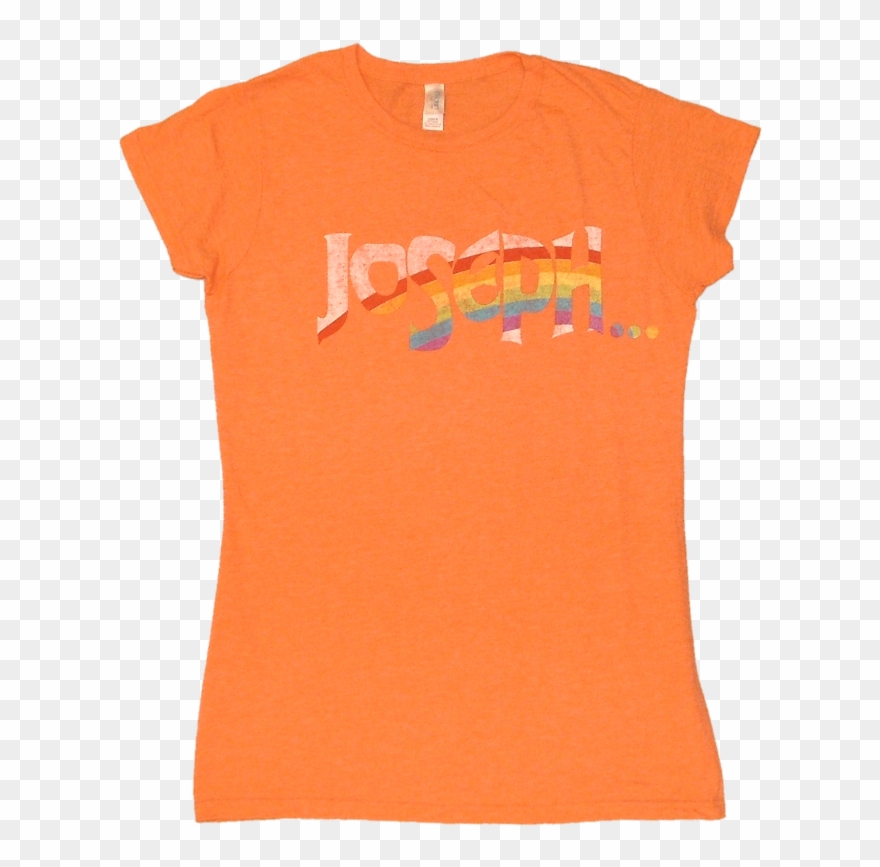 Joseph Ladies Heather Orange Tee - T-shirt Clipart