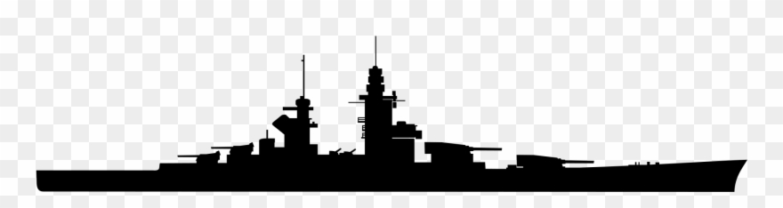Open - Battleship Outline Clipart