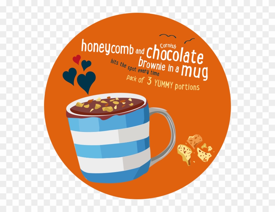 Honeycomb And Chocolate Brownie In A Mug - Mug Clipart
