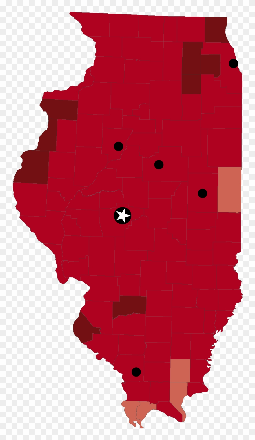 Women - Illinois State Outline Clipart