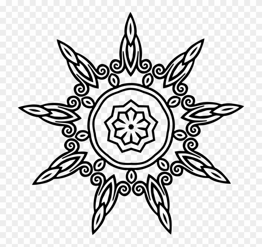 Flower Symmetry Geometry Floral Design Decorative Arts - Clip Art - Png Download