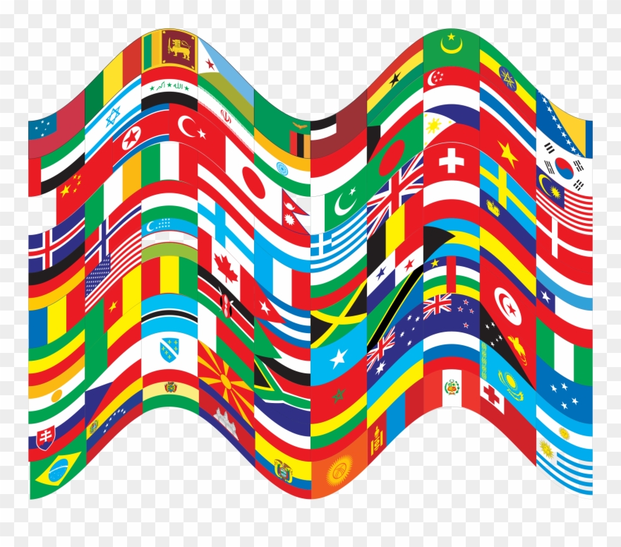 Big Image - World Flags Wavy Clipart
