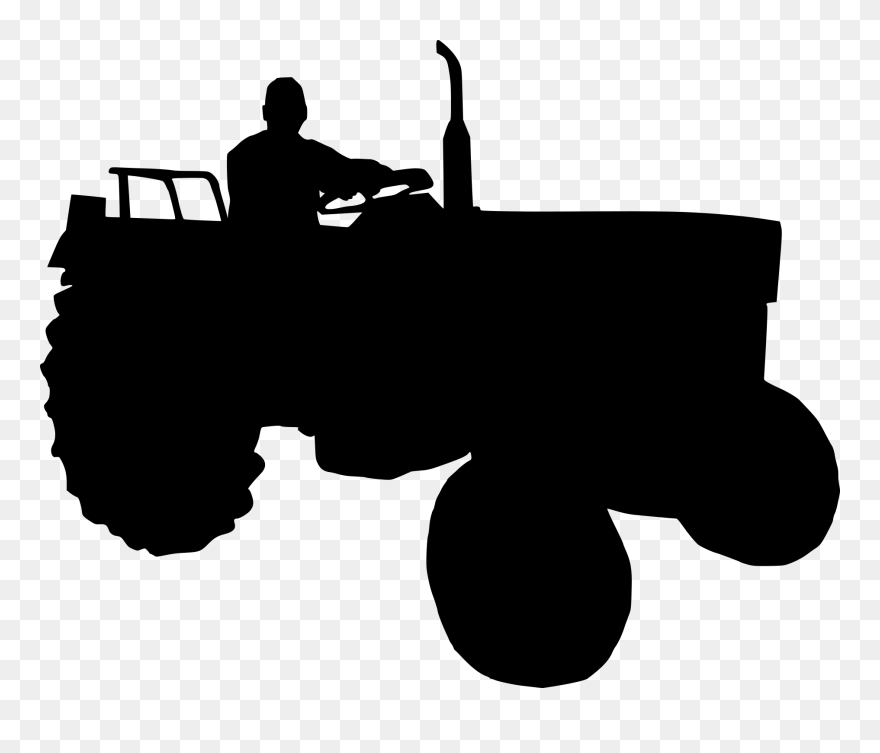 Tractor Silhouette - Tractor Silhouette Png Transparent Clipart