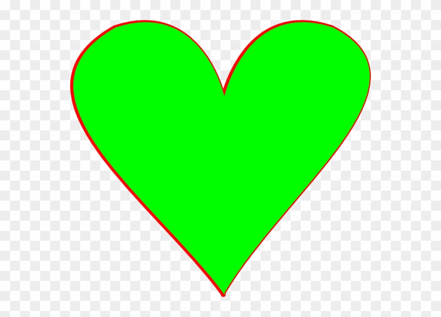 Heart Shape Color Green Clipart