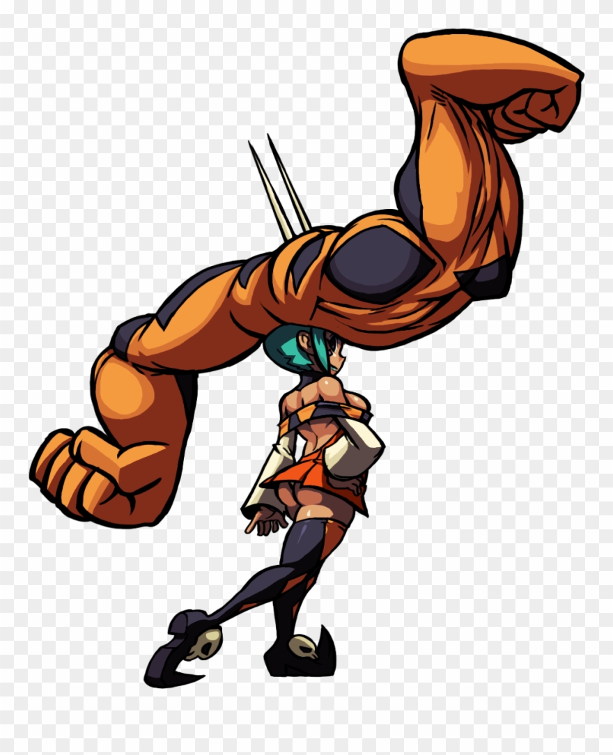 Vice-versa Thrusts His Arm Out In A Pronated Muscle - Skullgirls Cerebella Rock Clipart