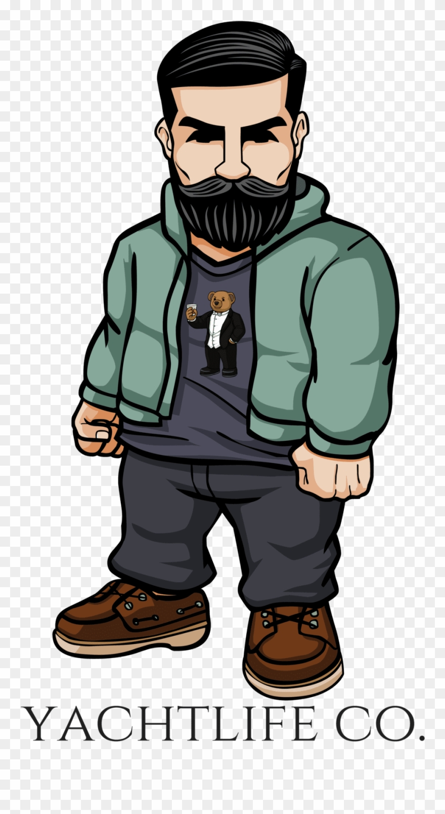 Yachtlife Hooded Sweatshirt - Cartoon Clipart