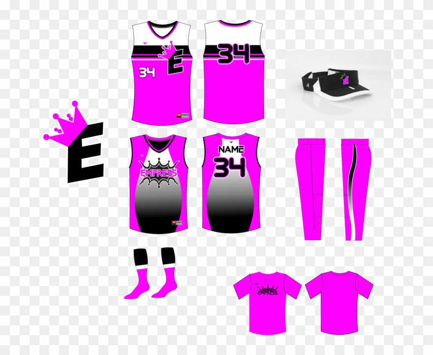 Empress Uniform Set Softball Girls Clipart