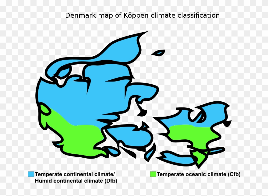 Denmark Map Of Köppen Climate Classification - Climate Of Denmark Clipart