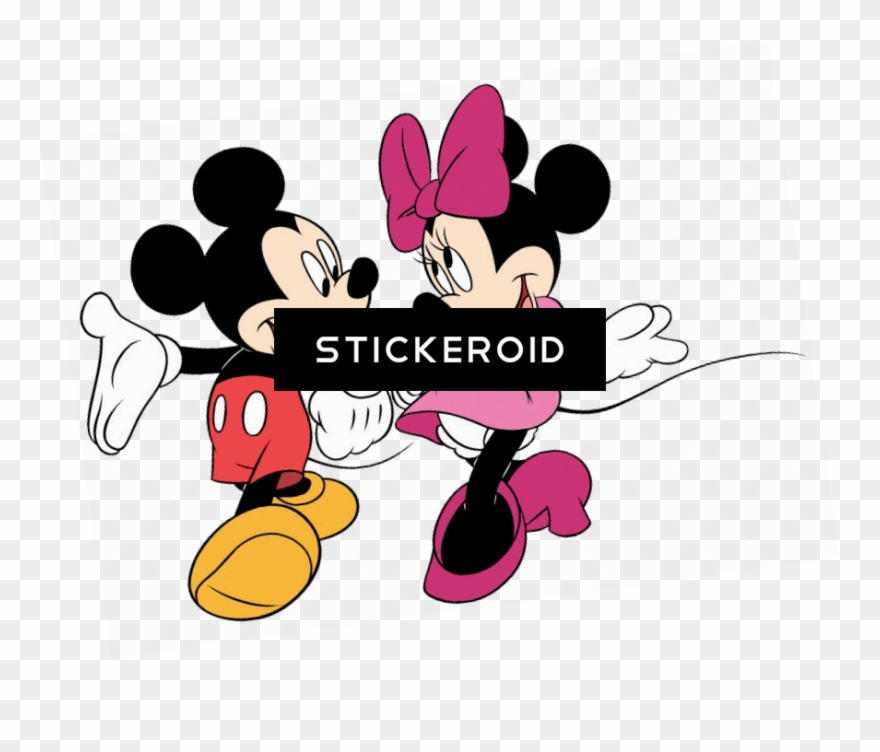 Mickey And Minnie Lovers - Cartoon Clipart