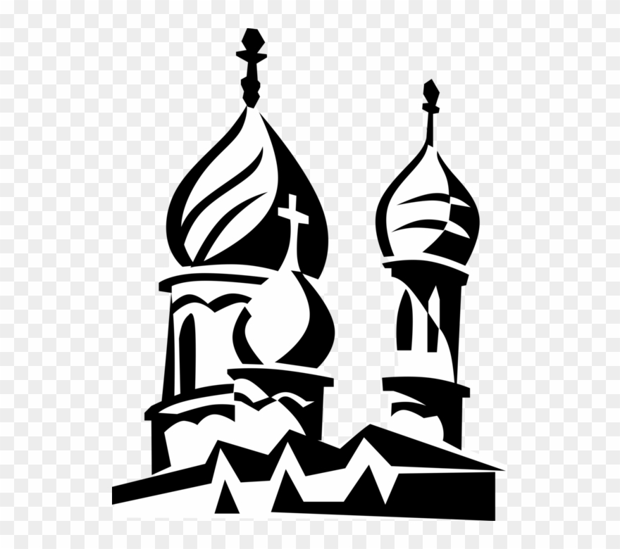 Vector Illustration Of Russian Eastern Orthodox Religion - Illustration Clipart