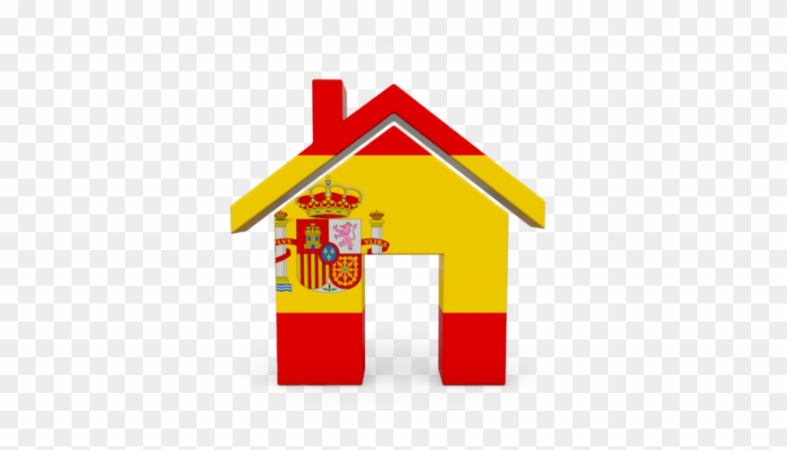 Illustration Of Flag Of Spain - Spain Flag House Clipart