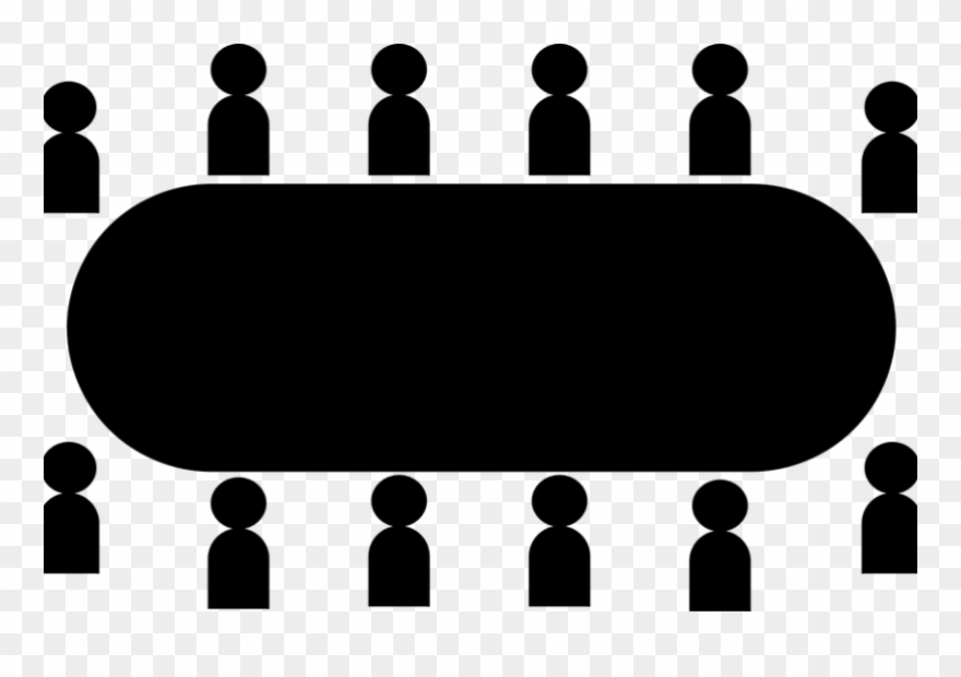 Round Table - Meetings Clip Art - Png Download