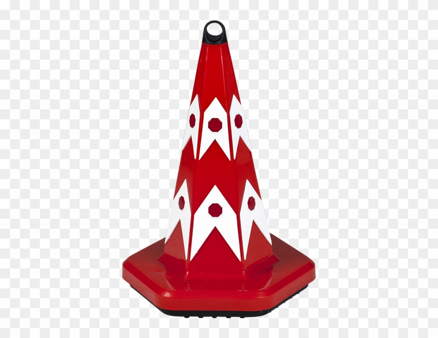Cr 5021 Ad Cone With Reflective Cat Eyes - Warning Cone Ad Clipart