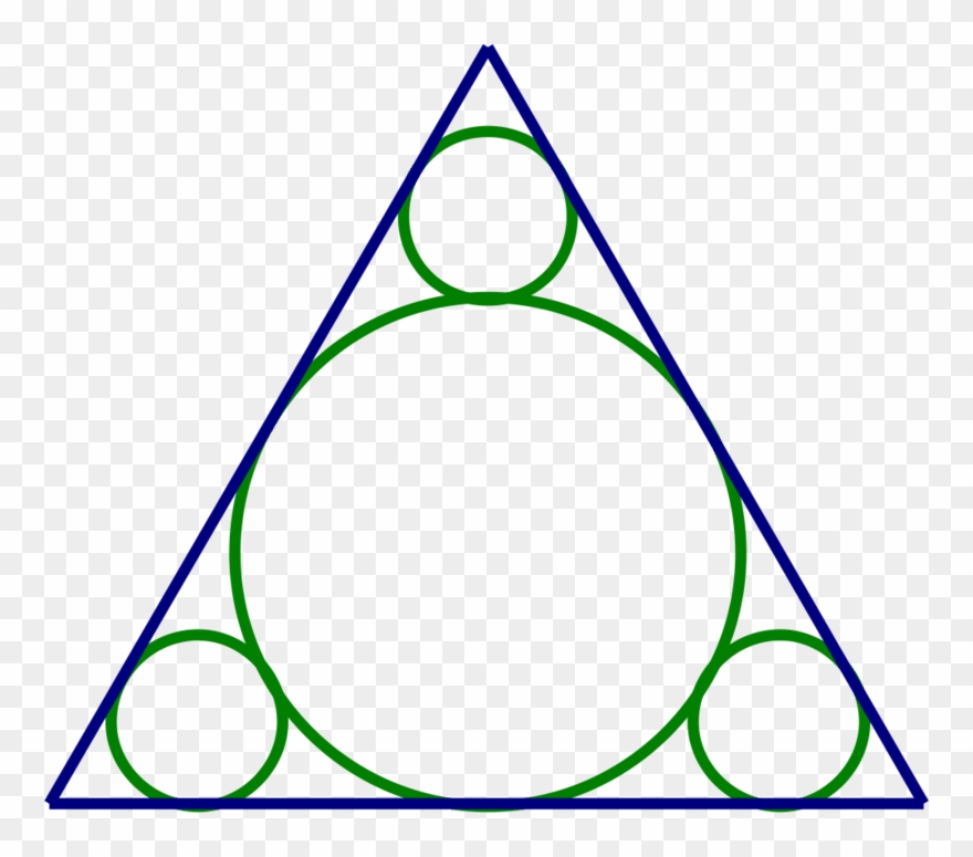 Four Circles Are Arranged Inside An Equilateral Triangle Clipart