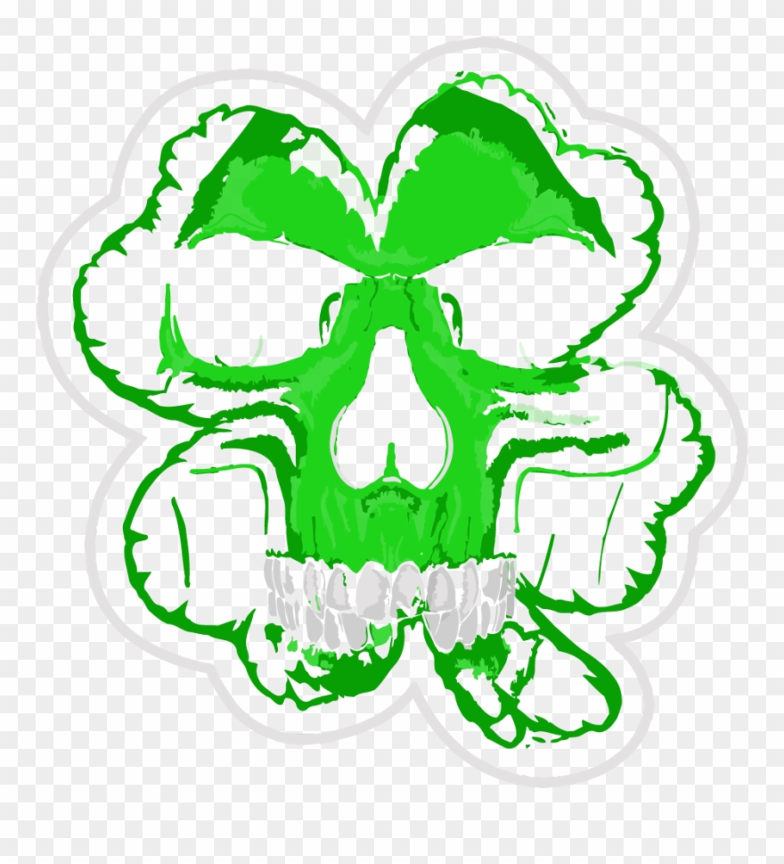 Custom Celtic Green Skull - Green Clipart