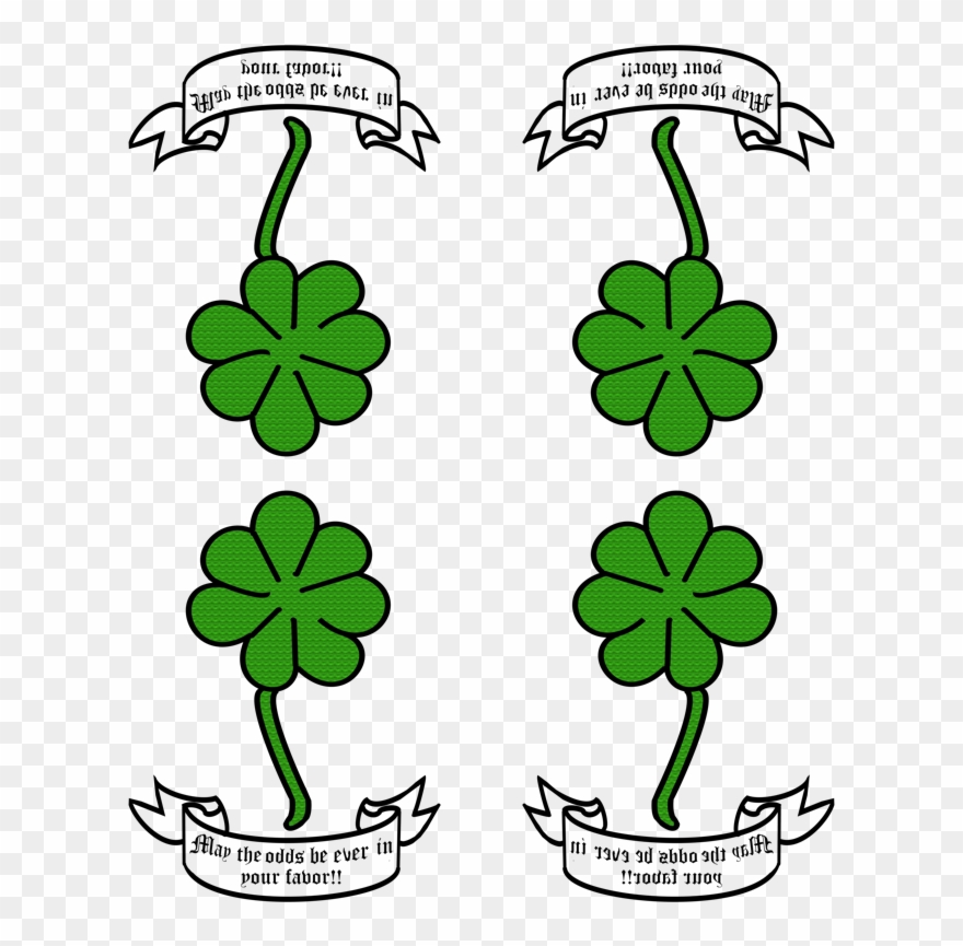 7 Leaf Clover - May Fortune Be Ever Throw Blanket Clipart
