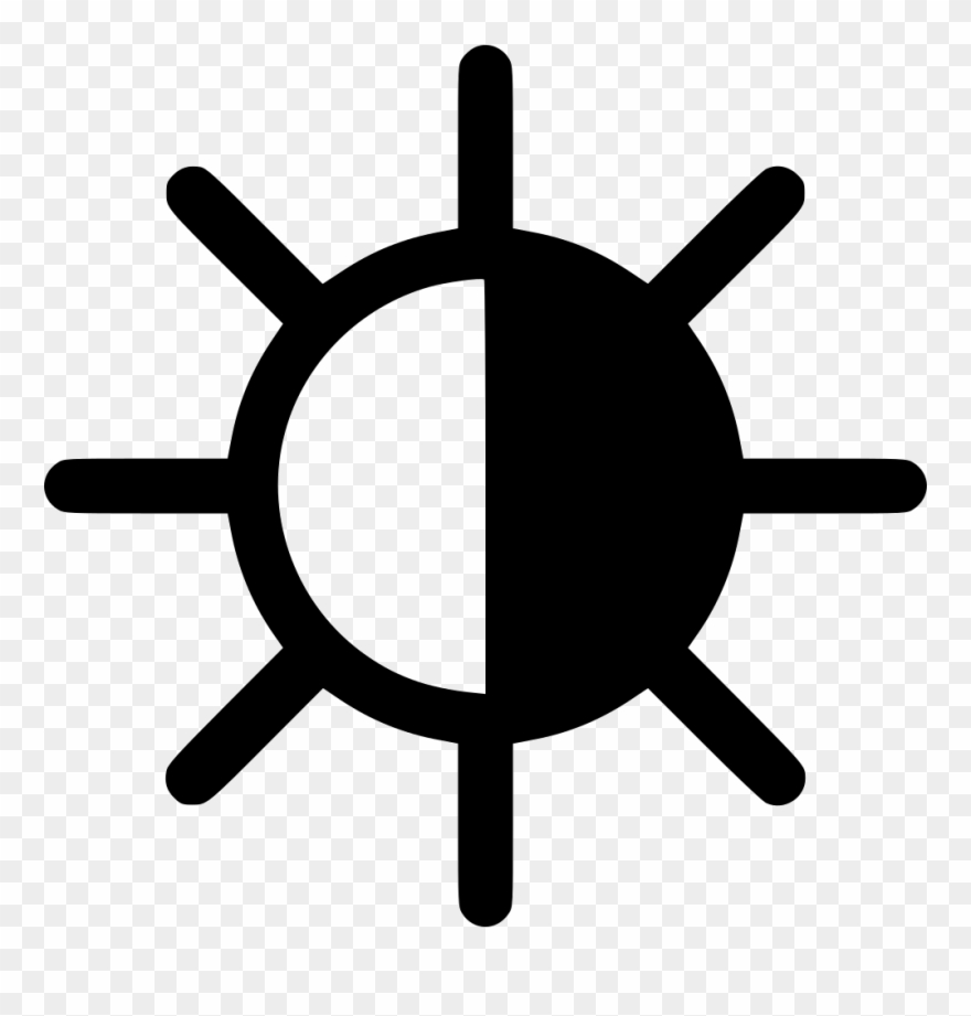 Half Black Sun Svg Png Icon Free Download - Sigilo Magia Del Caos Clipart