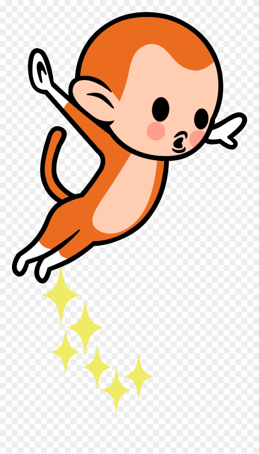 Acrobatic Monkey - Rhythm Heaven Monkey Clipart