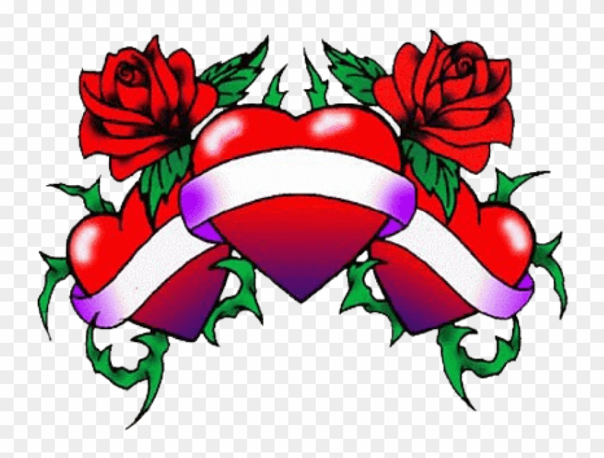 Heart And Rose Designs Clipart