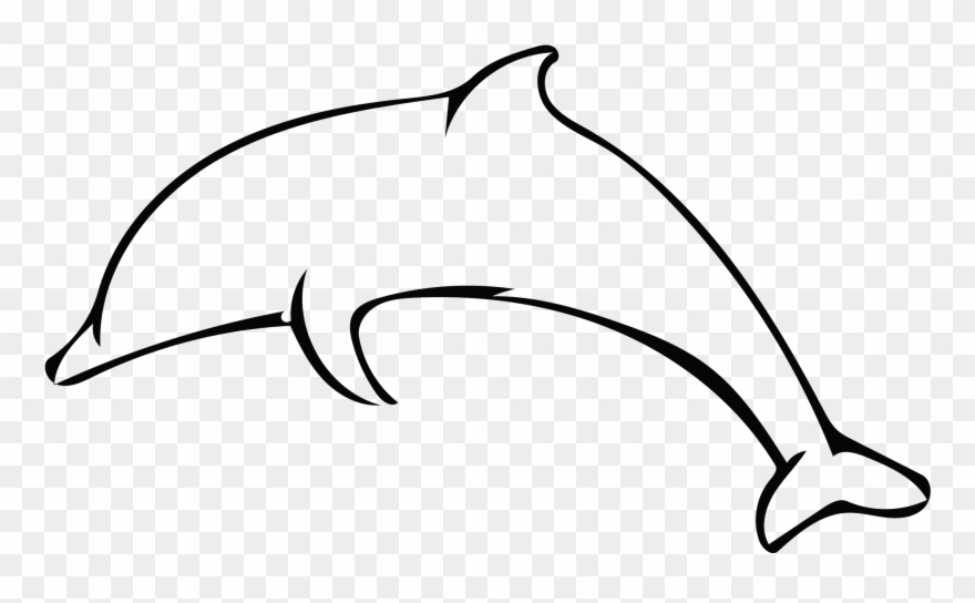 577fdc66 - Dolphin Outline No Background Clipart