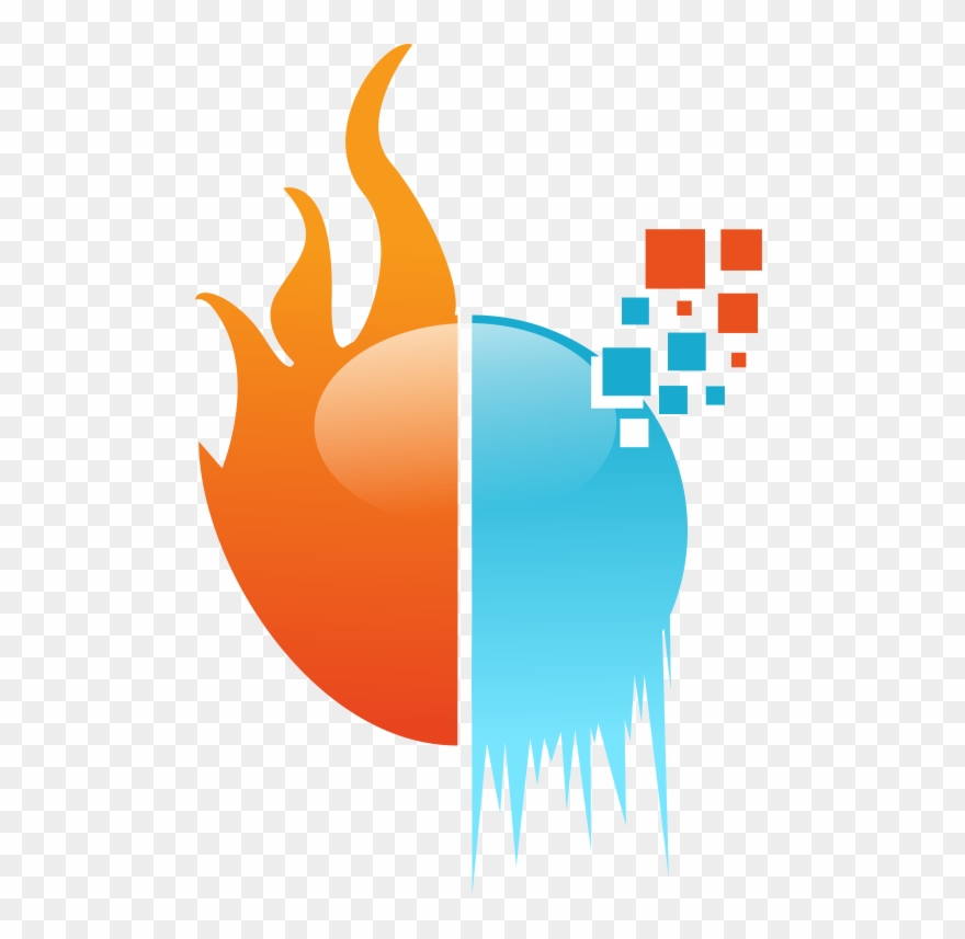 Fire Frost Tech Logo Icon - Graphic Design Clipart