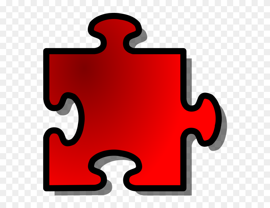 Free Vector Jigsaw Red 10 Clip Art - Puzzle Pieces Clip Art - Png Download