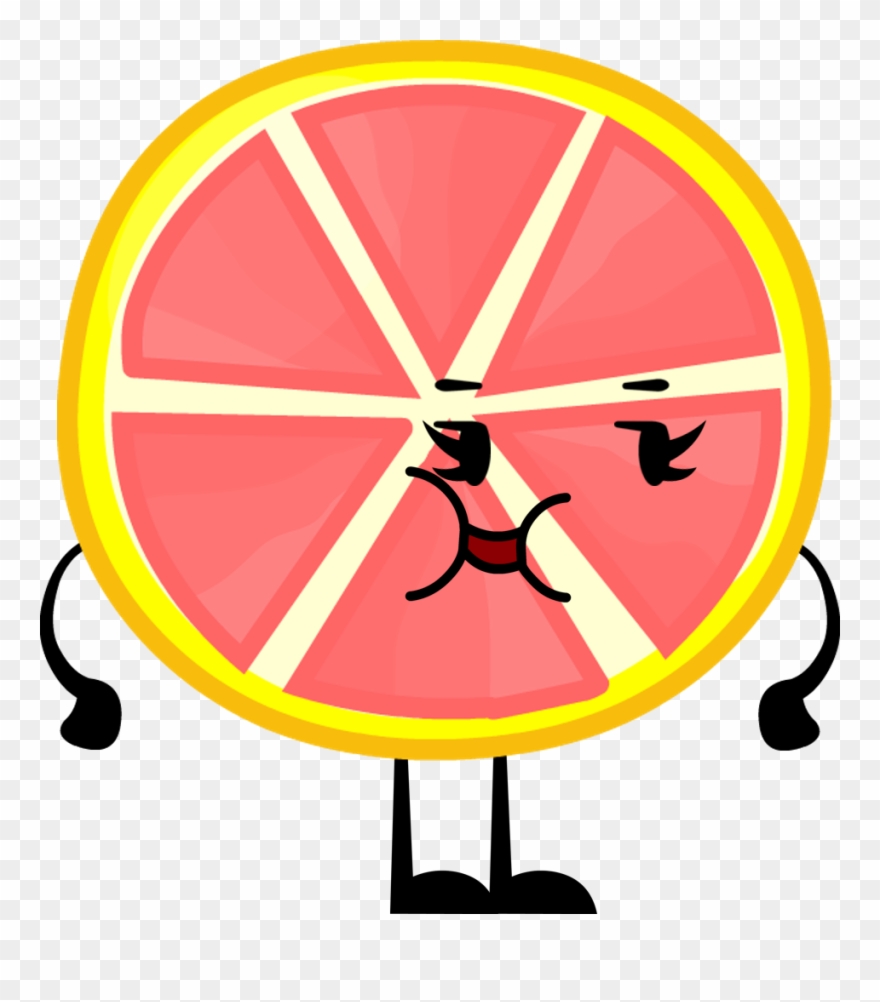 Grapefruit Slice Pose Clipart
