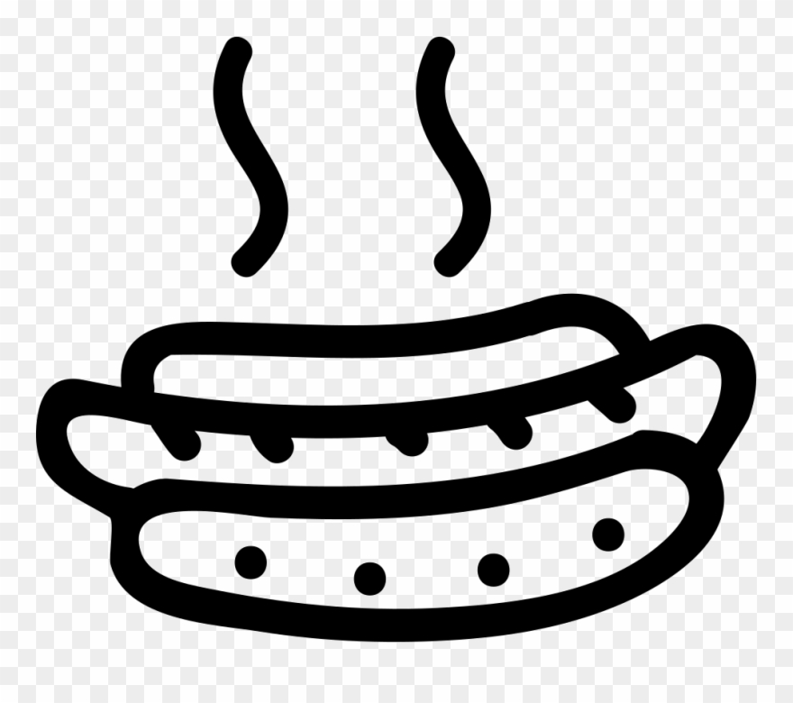 Hot Dog Hand Drawn Food Svg Png - Hand Drawn Food Transparent Clipart