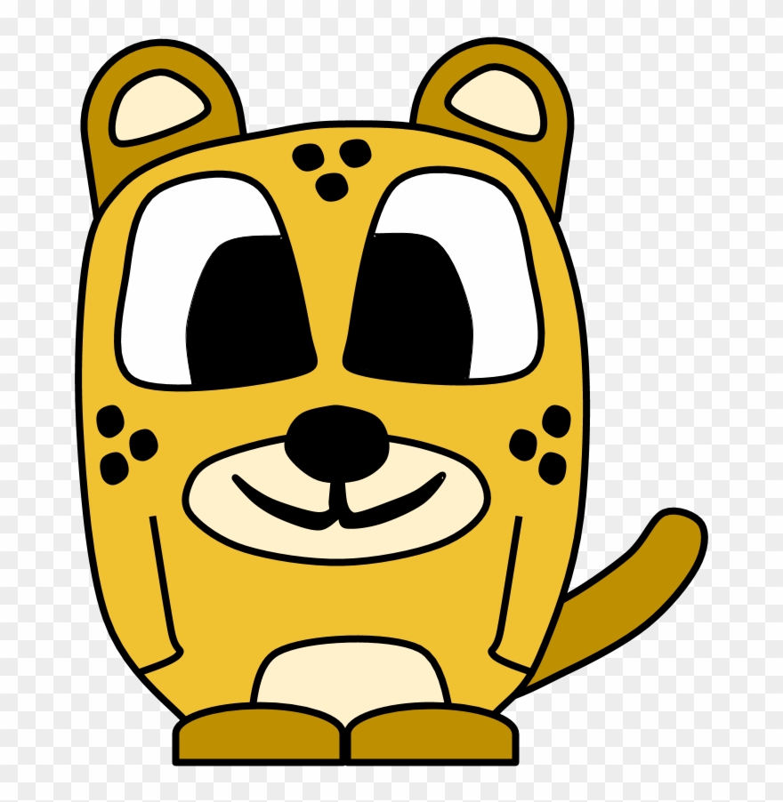 Cheetah, Big Eyes, Cartoon Animal - Cheetah Clipart