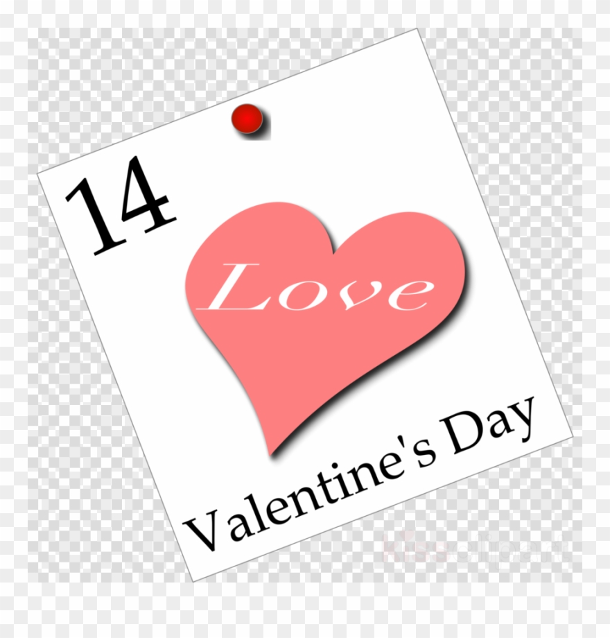 February 14 Valentine Day Clipart Valentine's Day February - Yellow Sticker Paper Transparent - Png Download