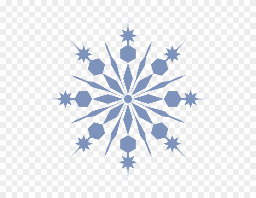 Snowflake Clip Art At Clker - Transparent Background Snowflake Clipart - Png Download
