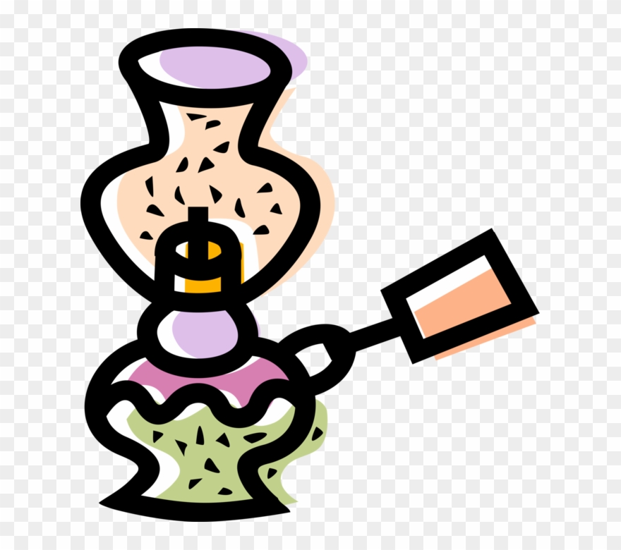 Vector Illustration Of Kerosene Oil Lamp Hurricane Clipart