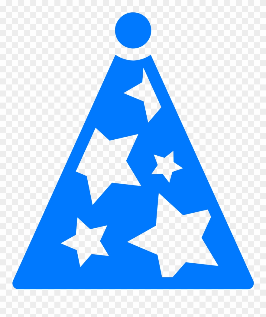 Party Hat With Stars Filled Icon - Luna Si Stele Fosforescente Clipart
