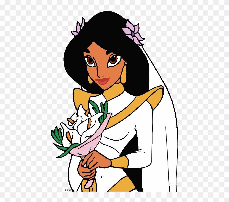 Jasmine Clipart Castle - Princess Jasmine With Flowers - Png Download