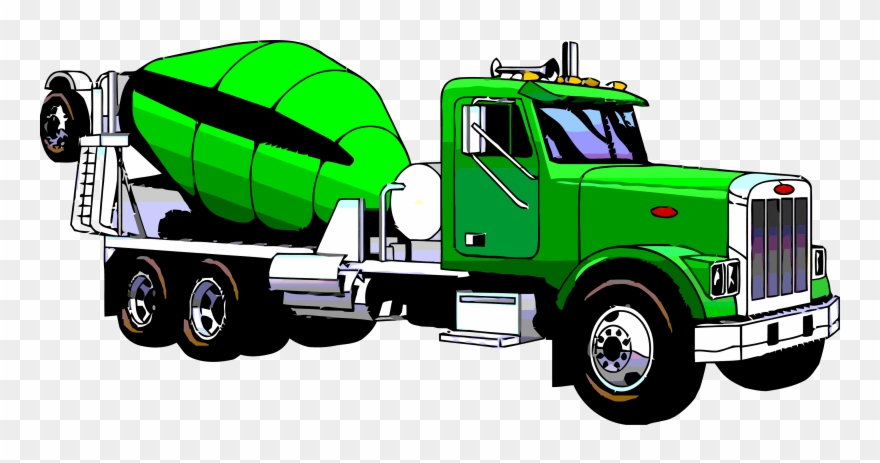 Freeuse Download Cement Clipartly Com Mixing Green - Concrete Mixer Truck Clip Art - Png Download