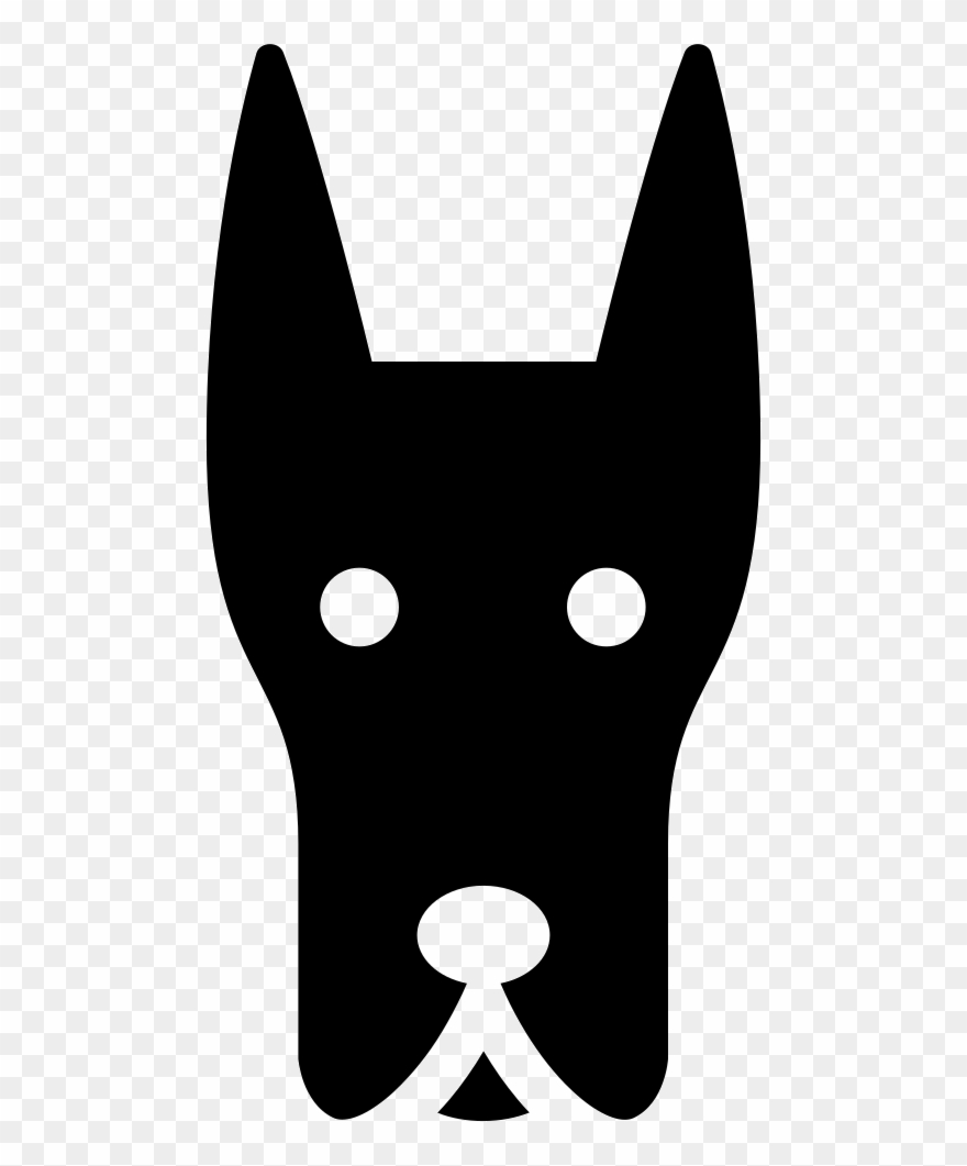 Doberman Dog Head Comments - Transparent Silhouette Dog Head Clipart