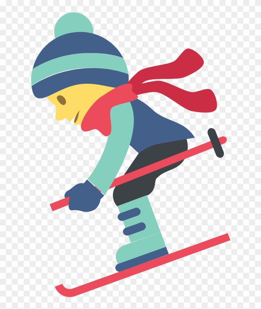 Water Skiing Cliparts 11, Buy Clip Art - Skiing Emoji - Png Download
