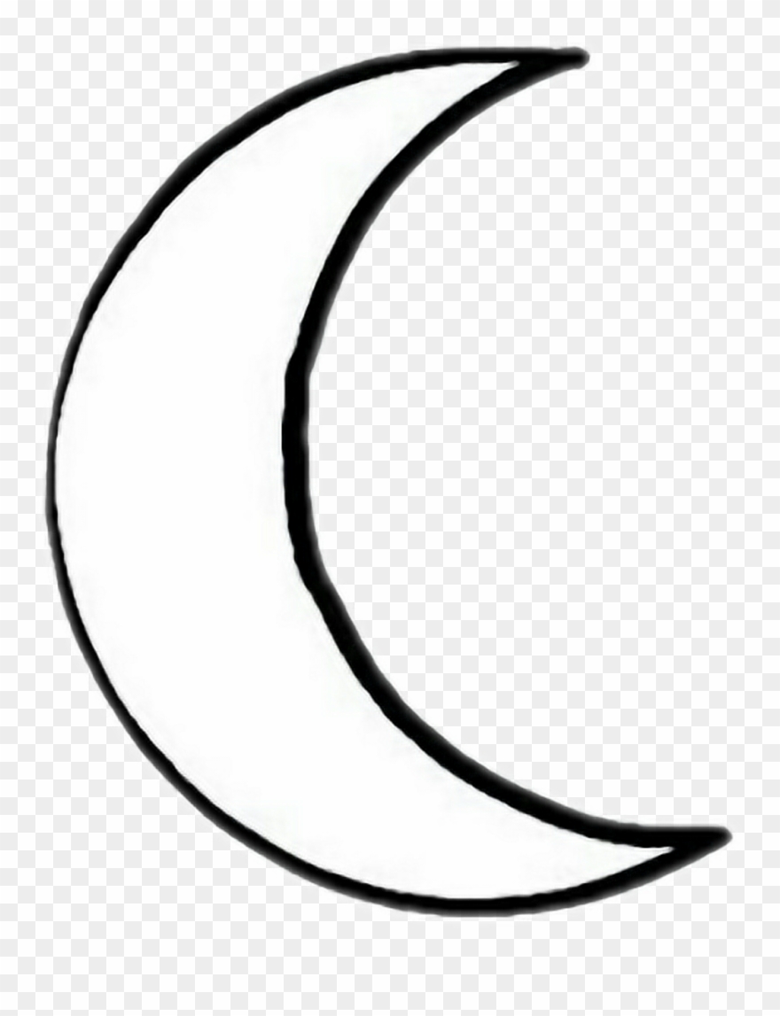 Report Abuse - Crescent Moon Outline Tattoo Clipart