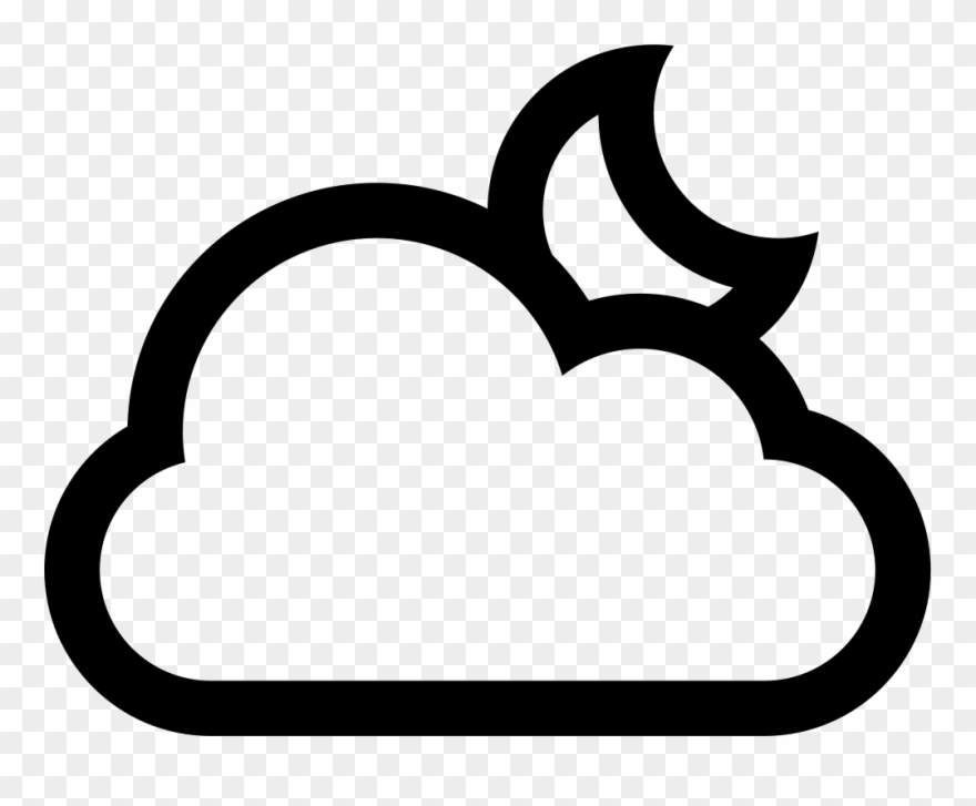 Crescent Moon Hiding Behind A Cloud Comments - Cloud With Crescent Moon Clipart