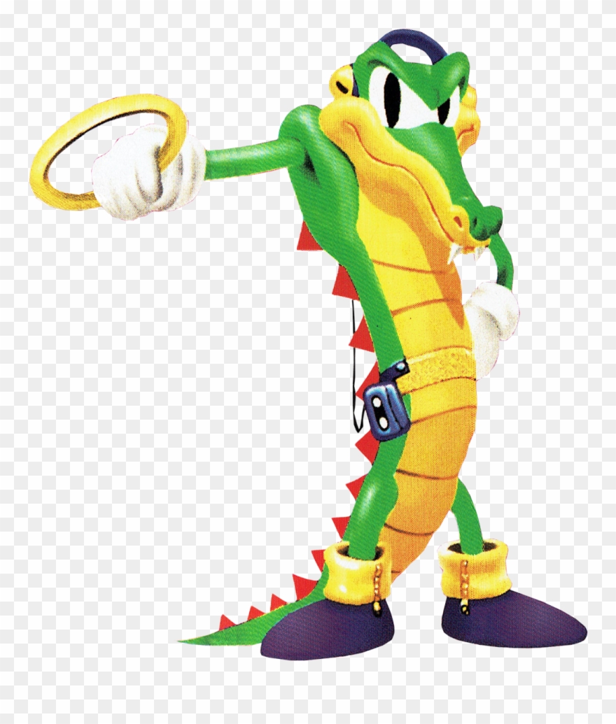 Clipart Black And White Library Newly Extracted The - Vector The Crocodile Knuckles Chaotix - Png Download