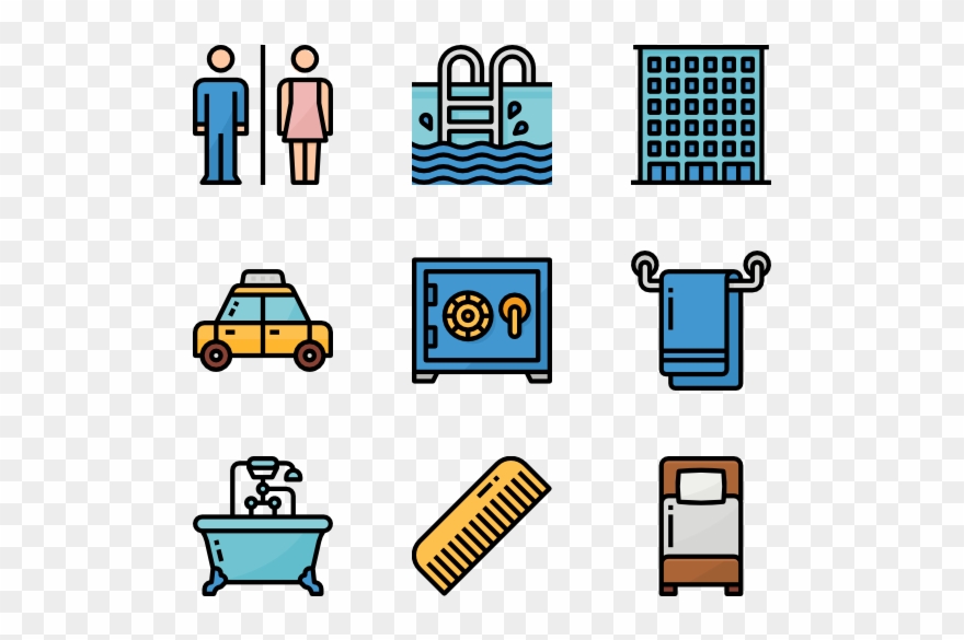Hotel - Furniture Icons Top Png Clipart