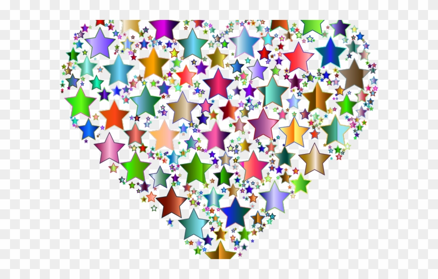 Hearts Clipart Star - Transparent Background Png Cliparts Of Stars
