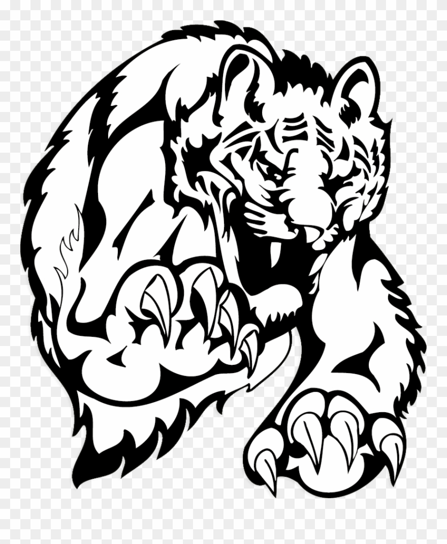 Leopard Painted Lion Pictures - Tigre Preto Png Clipart