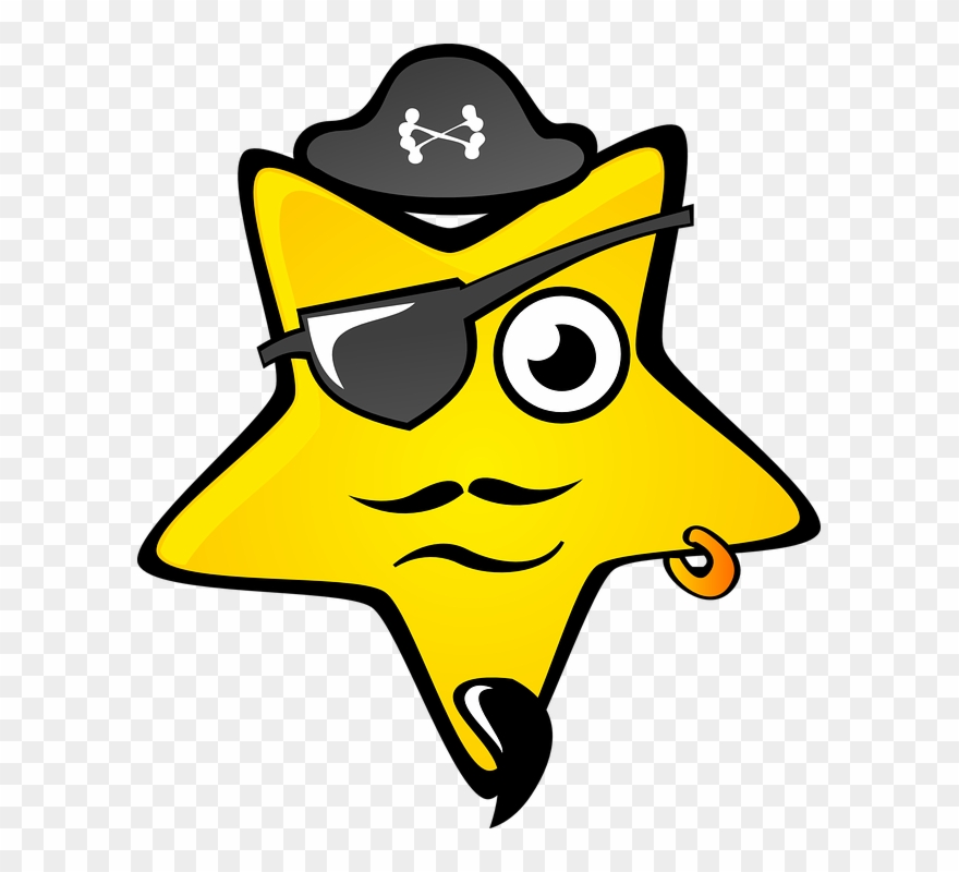 Cartoon Stars Clipart 18, Buy Clip Art - Gambar Bajak Laut Lucu - Png Download