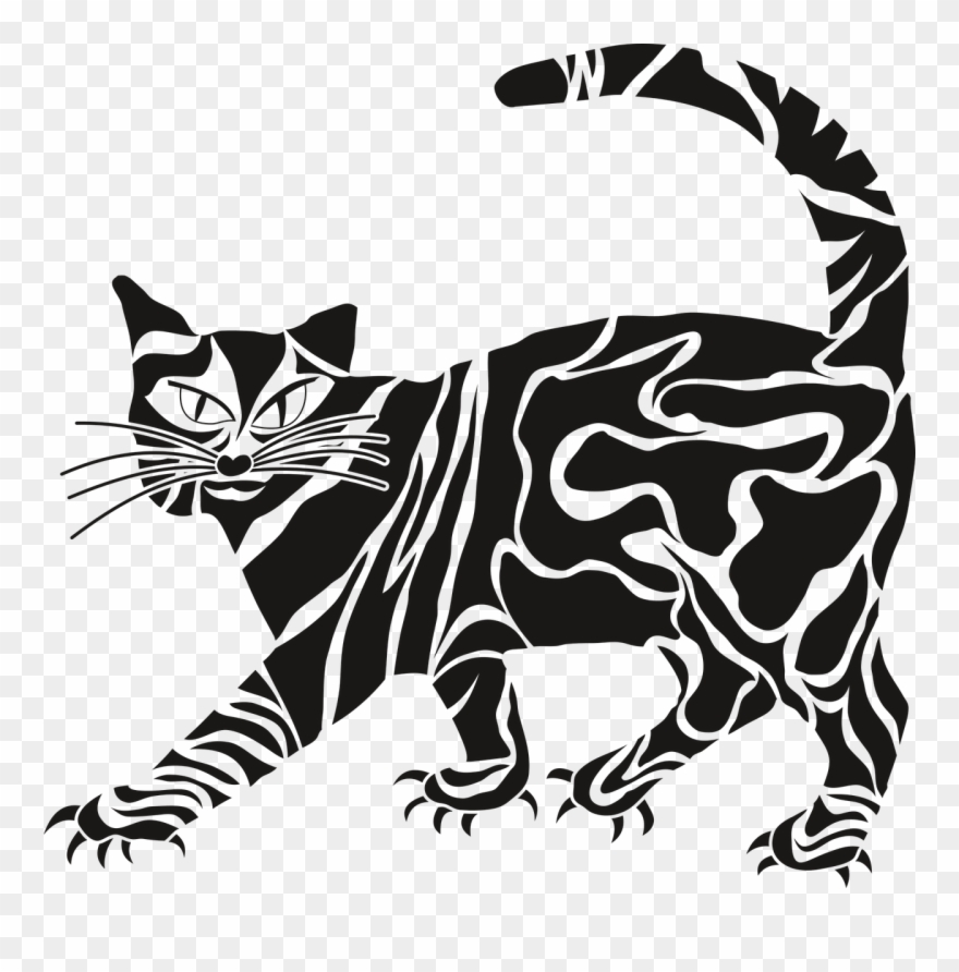 Hands Off My Claws, Boy - Batik Hewan Hitam Putih Clipart