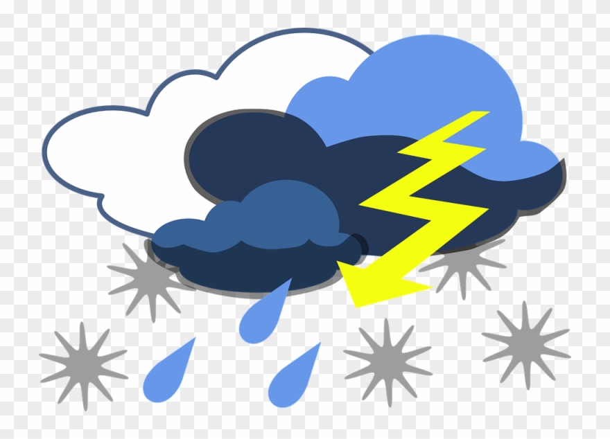 Thunderstorm Clipart Free Lightning Storm Thunder Free - Storm Clipart - Png Download